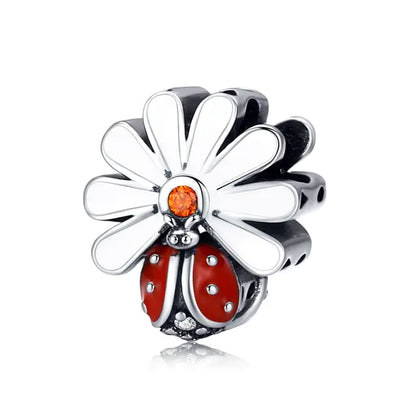 Pulseira Pandora com Berloque Joaninha de Prata S925