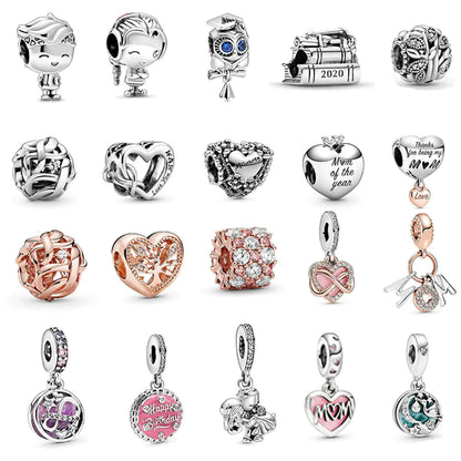 Berloques DIY de Prata S925 Pandora para o Dia das Mães