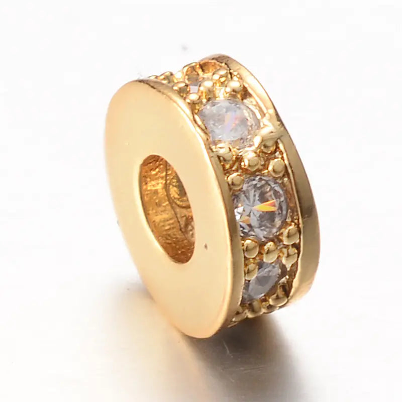 Espaçador para Pulseira Pandora com Contas de Zircônia de 8mm