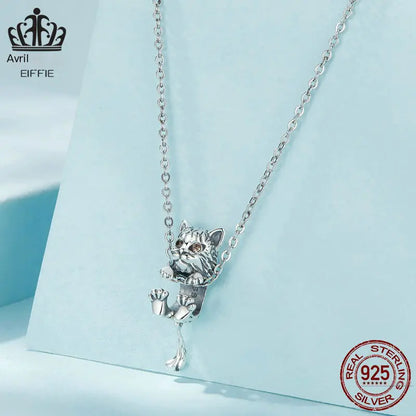 Berloque de Gato da Montanha em Prata S925