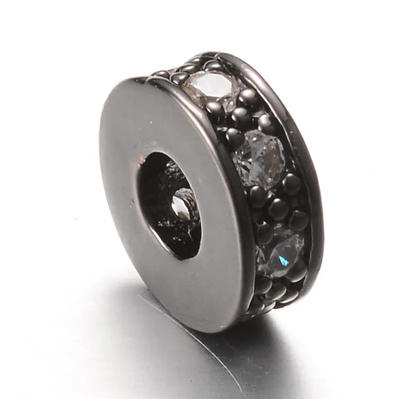 Espaçador para Pulseira Pandora com Contas de Zircônia de 8mm