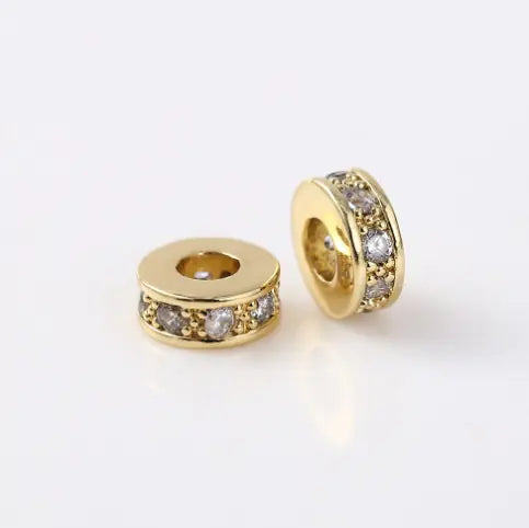 Espaçador para Pulseira Pandora com Contas de Zircônia de 8mm