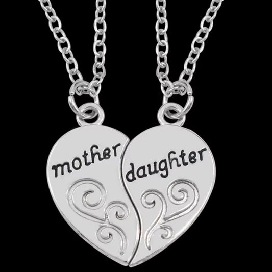 Conjunto 2 Colares Prata Envelhecida – Mãe e Filha