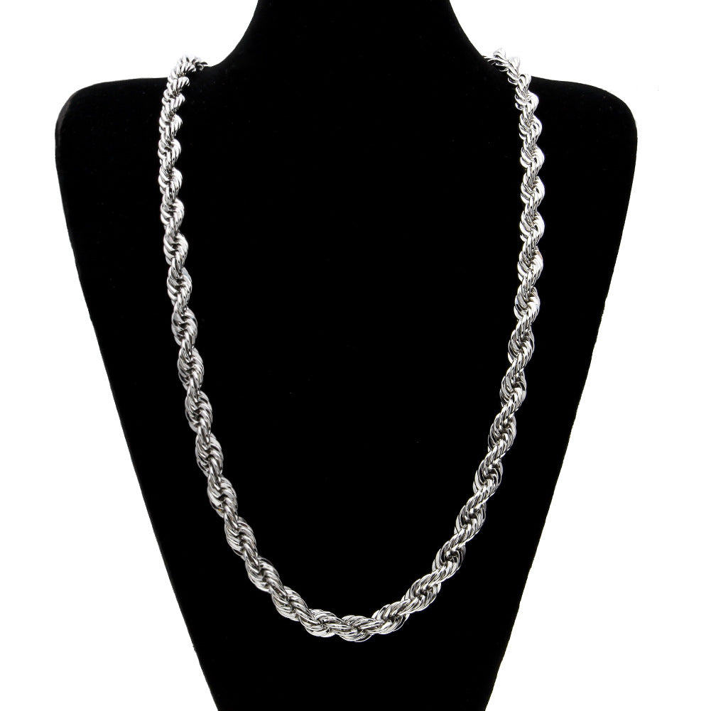 Colar Masculino Hip Hop Diora Valenne – Corrente Torcida Grossa Banhada a Ouro 1cm