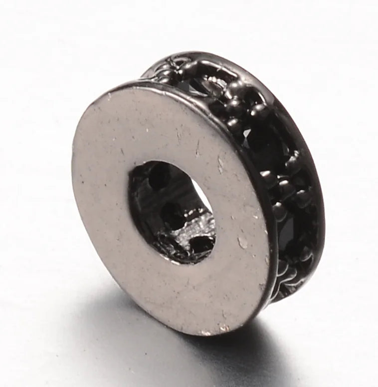 Espaçador para Pulseira Pandora com Contas de Zircônia de 8mm